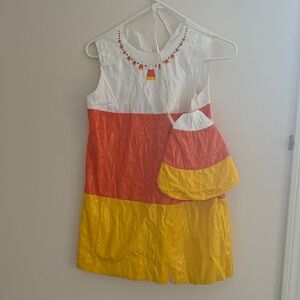 Colorful Kids Dress with Matching Bag